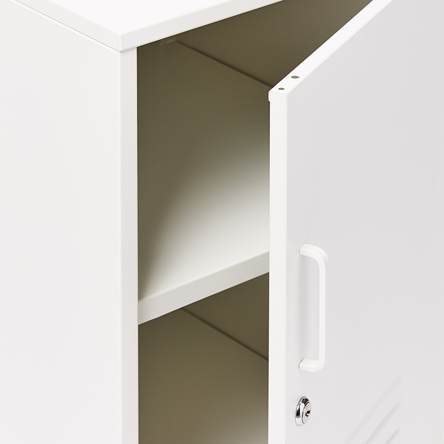 White Locker Side Table Adairs