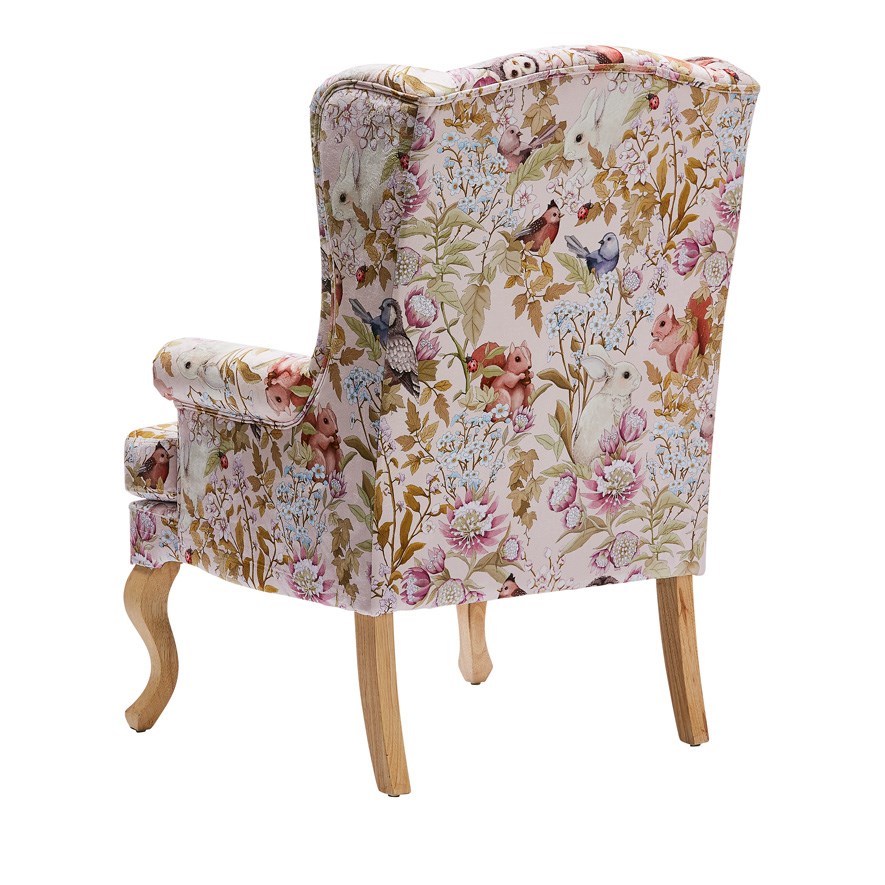 Adairs Kids Fleur Harris Woodlands Pink Armchair Adairs
