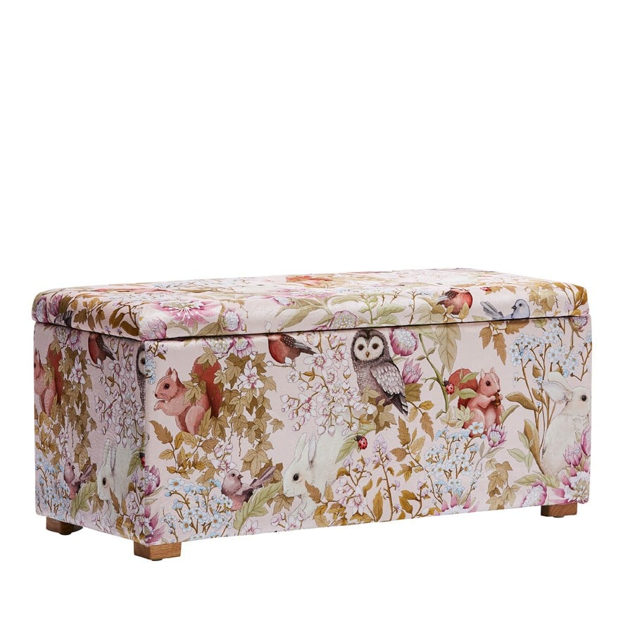 Adairs Kids Fleur Harris Woodlands Pink Blanket Box Adairs