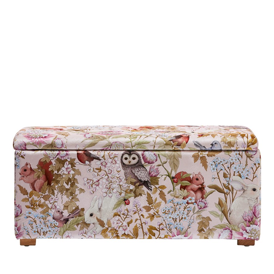 Adairs Kids Fleur Harris Woodlands Pink Blanket Box Adairs