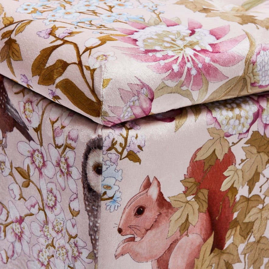 Adairs Kids Fleur Harris Woodlands Pink Blanket Box Adairs