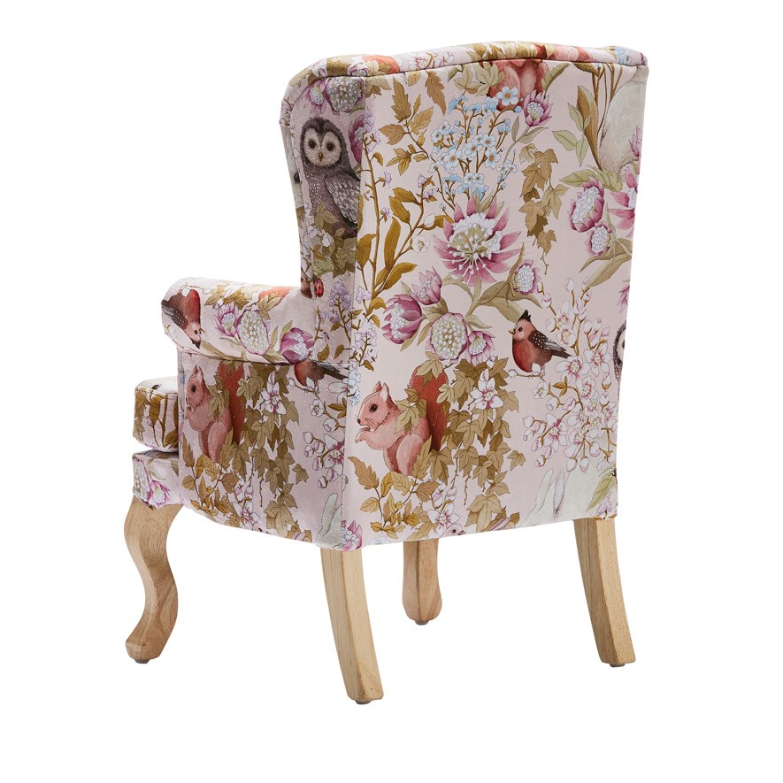 Adairs Kids Fleur Harris Woodlands Pink Mini Armchair Adairs