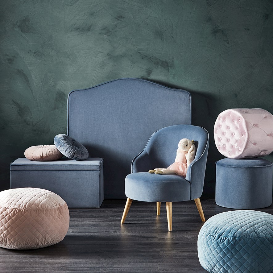 Emerson Blue 1 Seater Chair Adairs