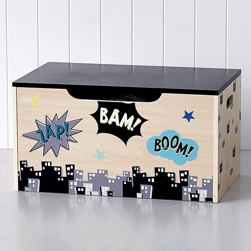 BAM Black Timber Toy Box