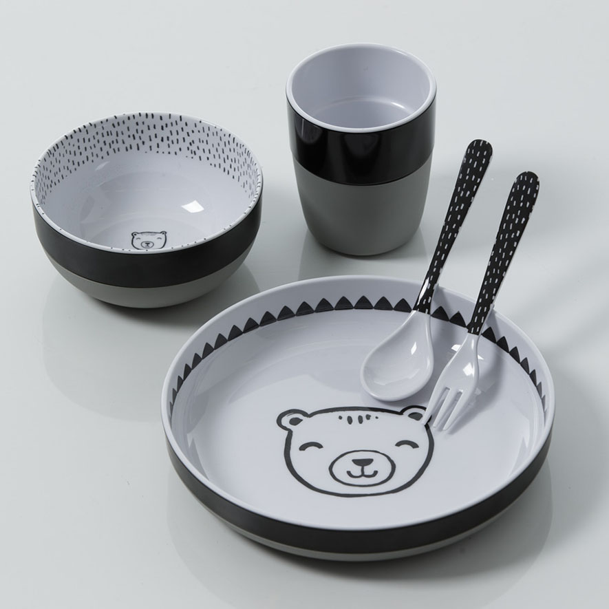 Black bear dinnerware set deals