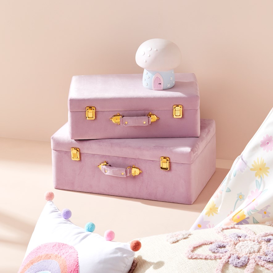 Keepsake Suitcase Lilac Set of 2 Adairs
