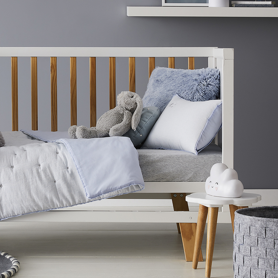 Little Dreamer Cot Coverlet Set Blue Adairs