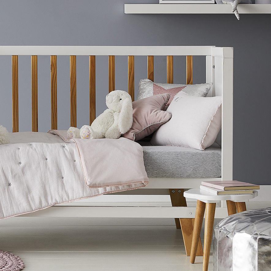 Little Dreamer Cot Coverlet Set Pink Adairs