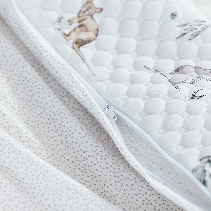 Bush Babies Quilted Jersey Cot Quilt Cover Set Adairs