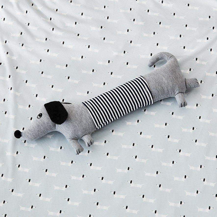 Sausage Dog Powder Blue Cot Quilt Cover Set Adairs