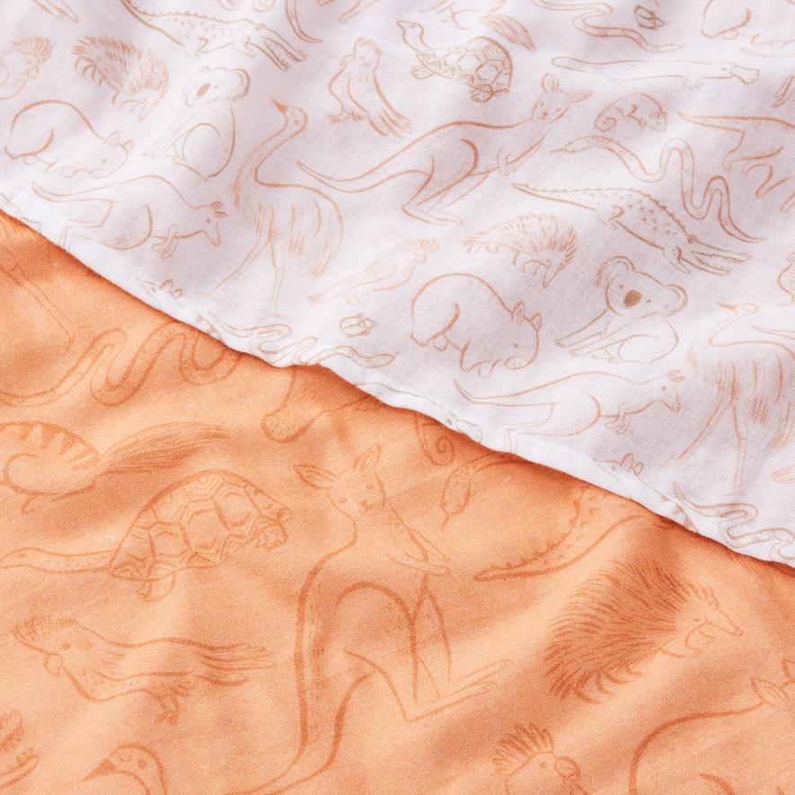 Organic Cotton Muslin Swaddle Australiana 2 Pack Adairs