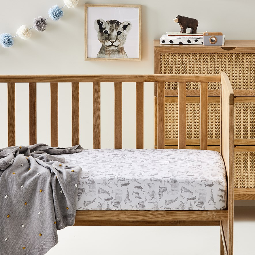 Winter Animal White Fitted Sheet 2 Pack Adairs