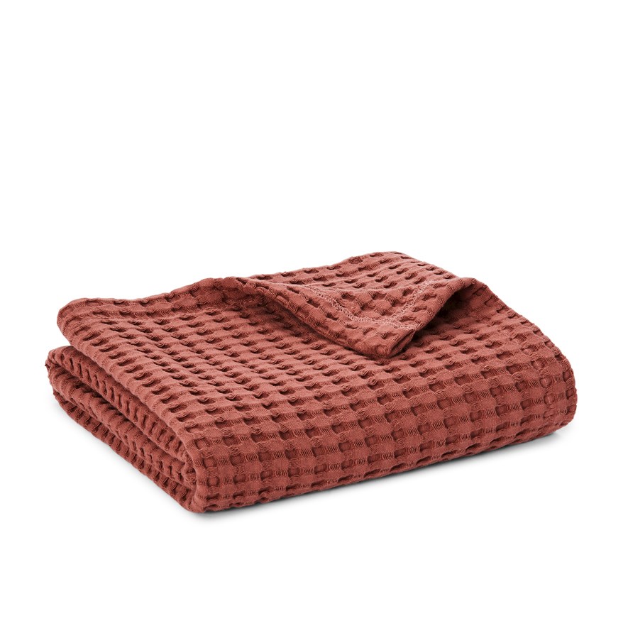 Waffle Turkish Cotton Clay Baby Blanket Adairs