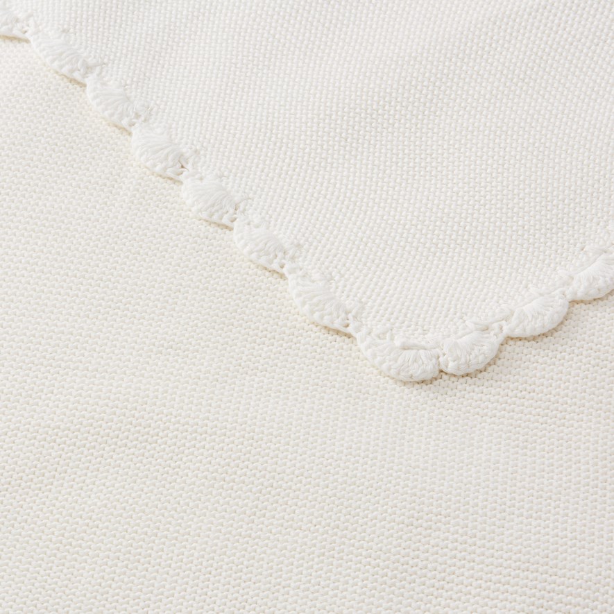 Lennox Ivory Organic Cotton Baby Blanket Adairs