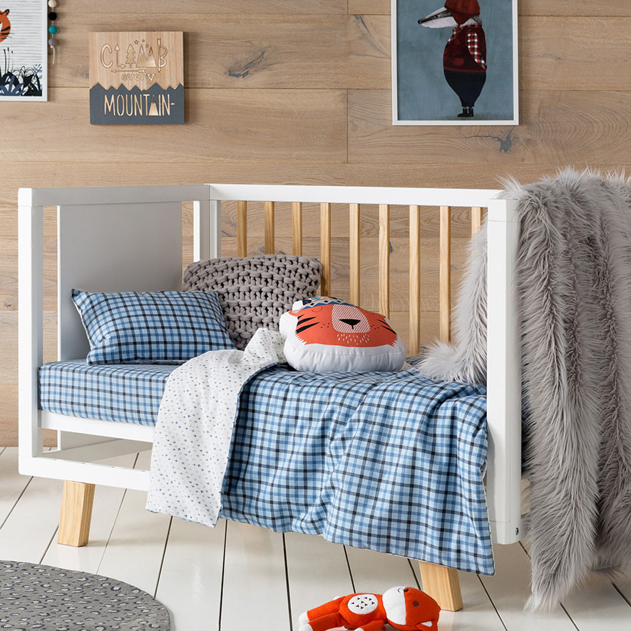 Harvard Flannelette Cot Quilt Cover Set Adairs