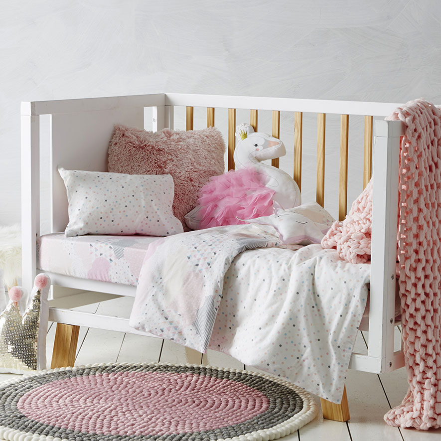 Dream Cloud Flannelette Cot Quilt Cover Set Adairs