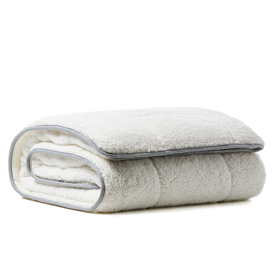 Shelby Sherpa Blanket Cot Grey Marle Adairs