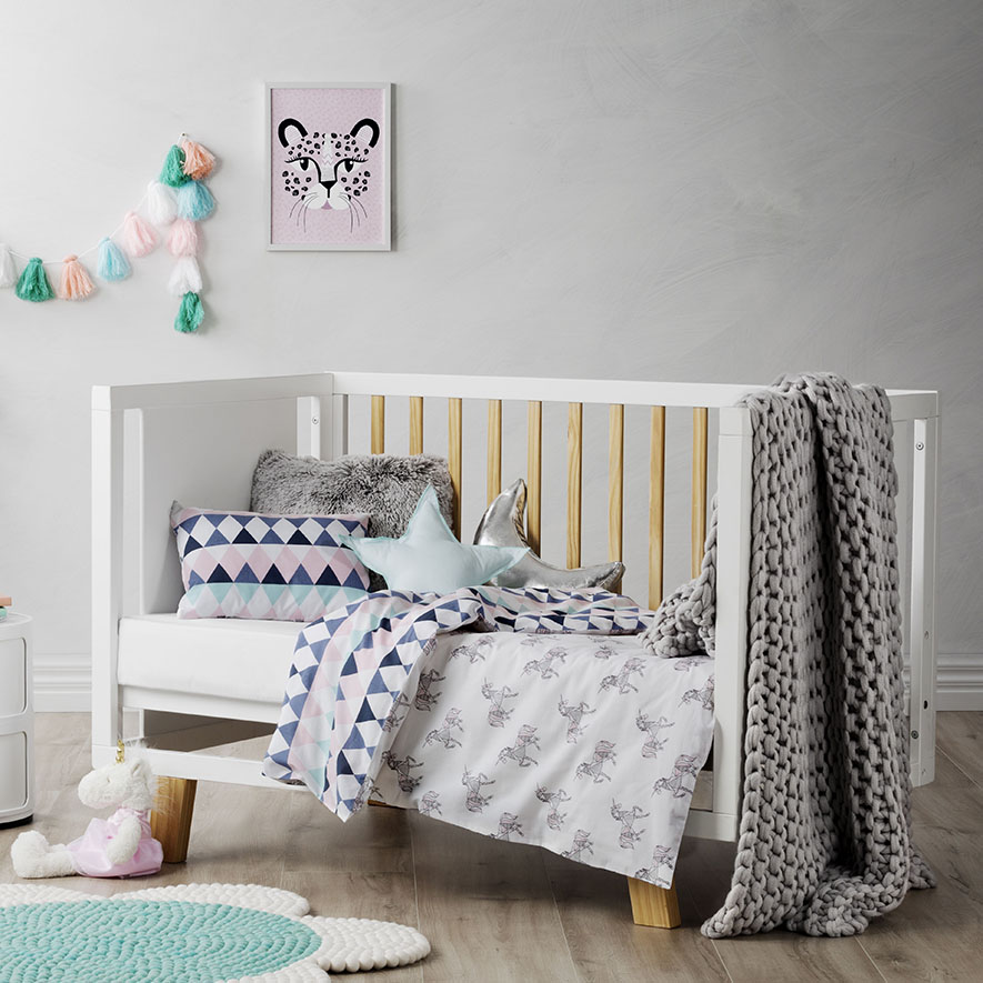 Unicorn Play Cot Quilt Cover Set Adairs