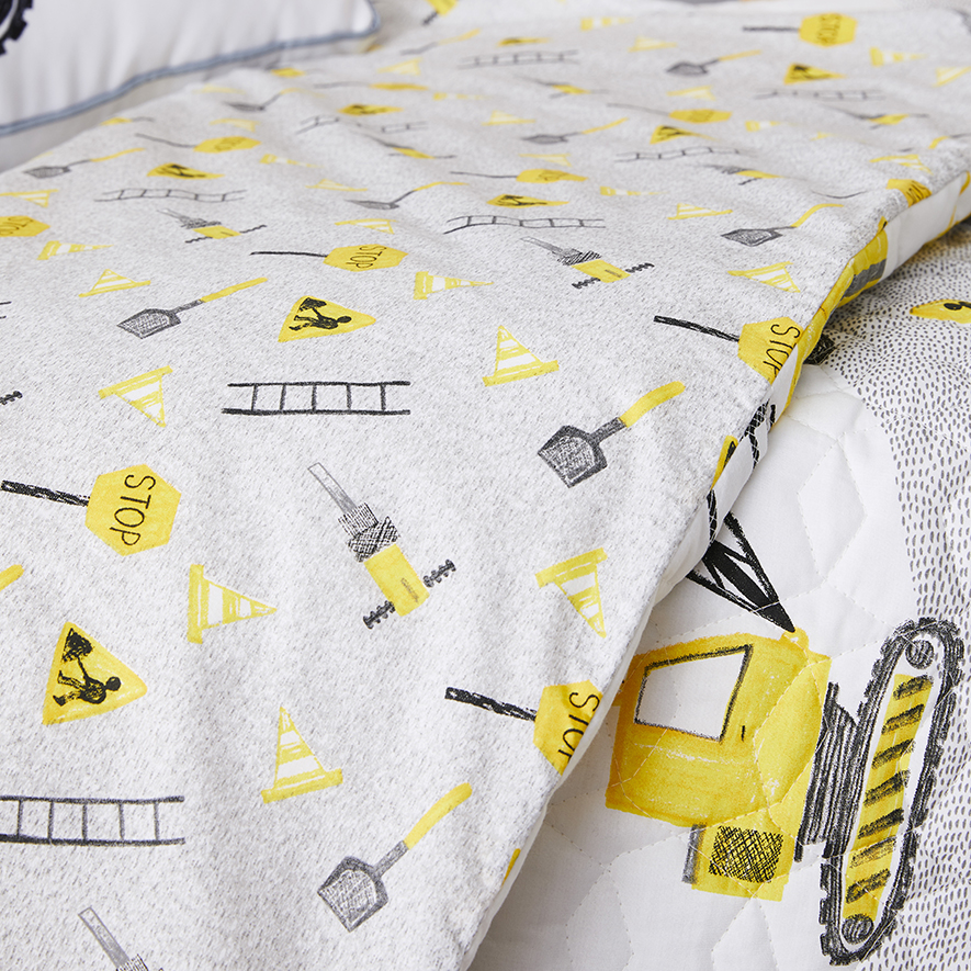 Roadworks Quilted Cot Quilt Cover Set Adairs