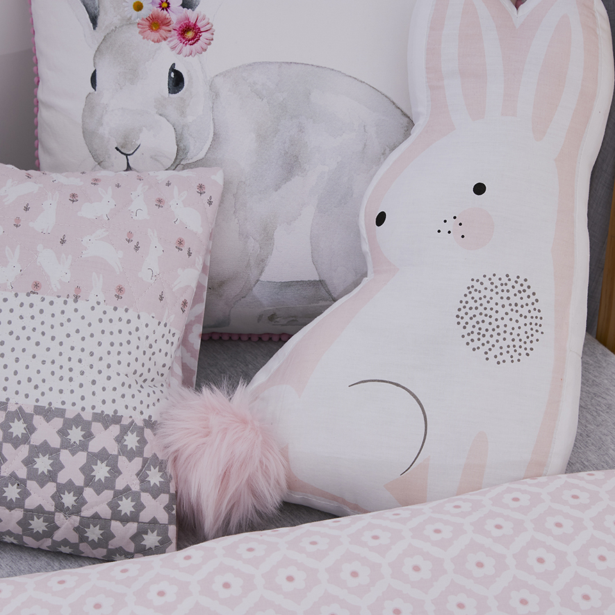 Eloise Quilted Cot Quilt Cover Set Pink Adairs