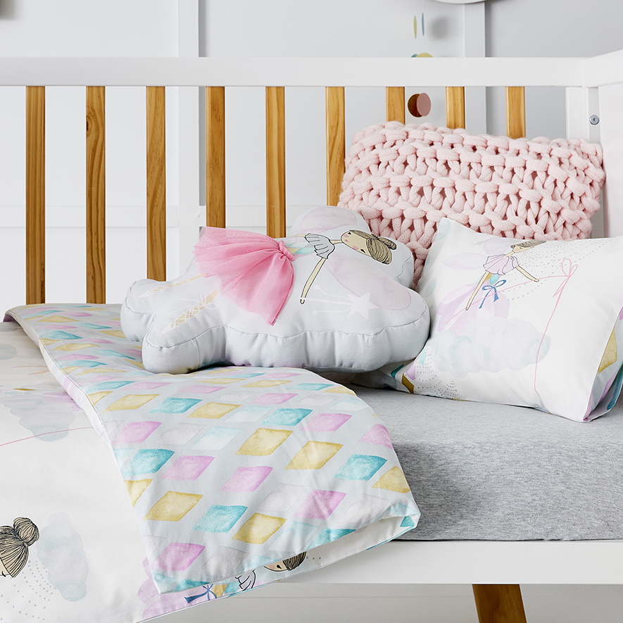 Harlequin Fairy Cot Quilt Cover Set Adairs