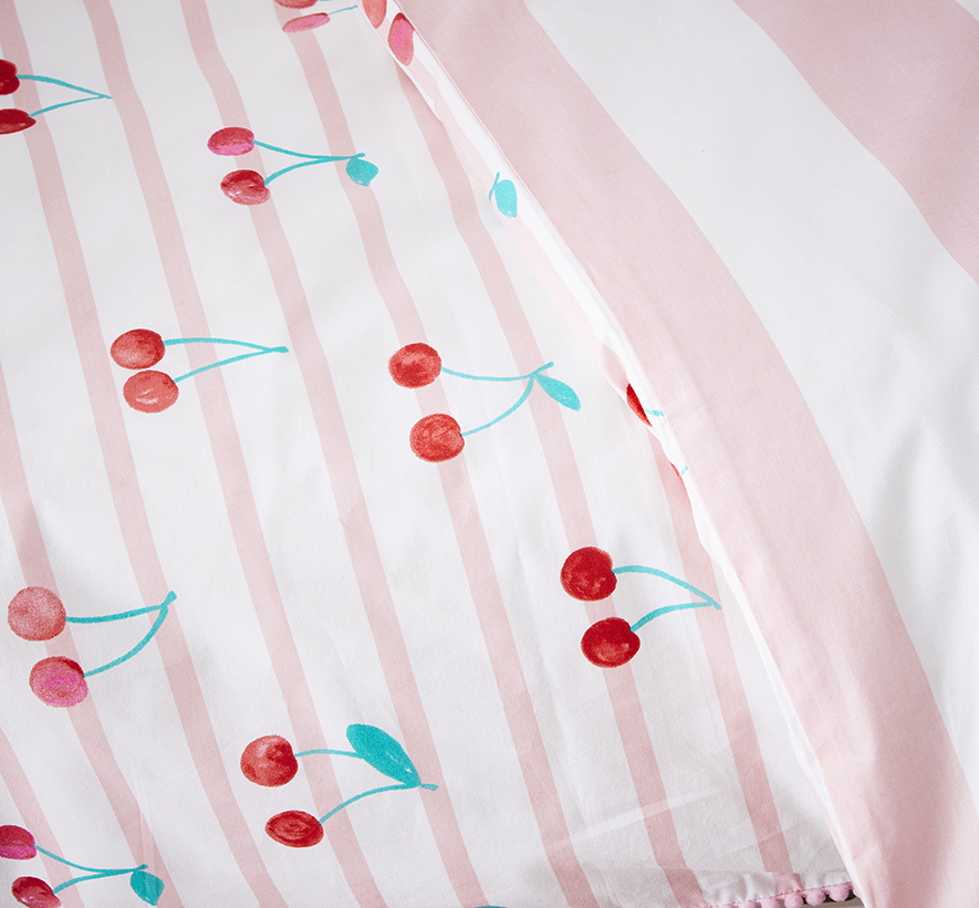 Cherry Baby Cot Pink Quilt Cover Set Adairs