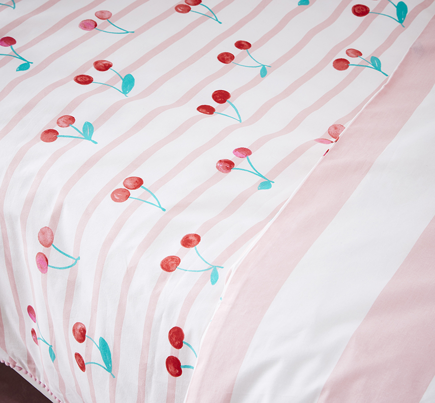 Cherry Baby Cot Pink Quilt Cover Set Adairs