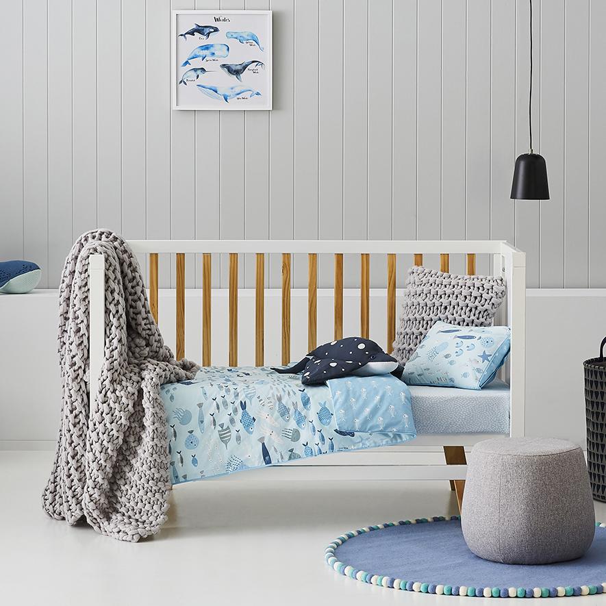 Underwater Cot Quilt Cover Set Adairs