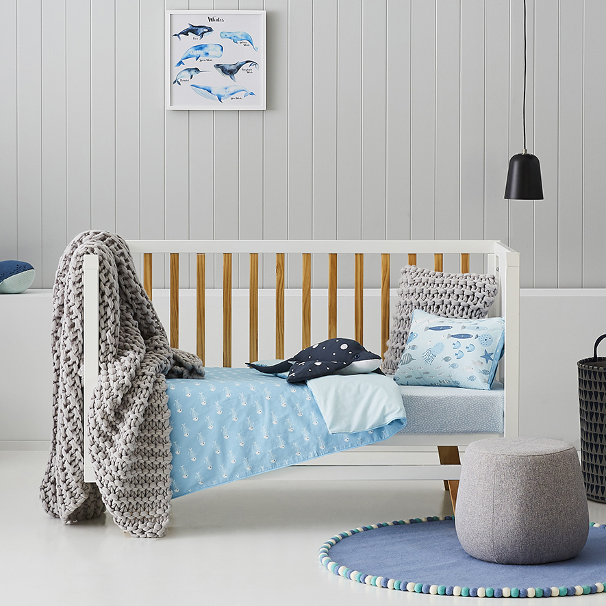 Underwater Cot Quilt Cover Set Adairs