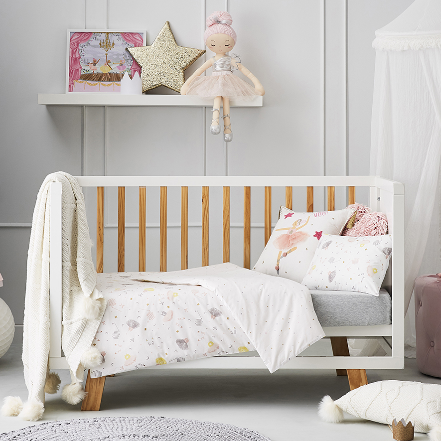 Tutu Star Cot Quilt Cover Set Pink Adairs