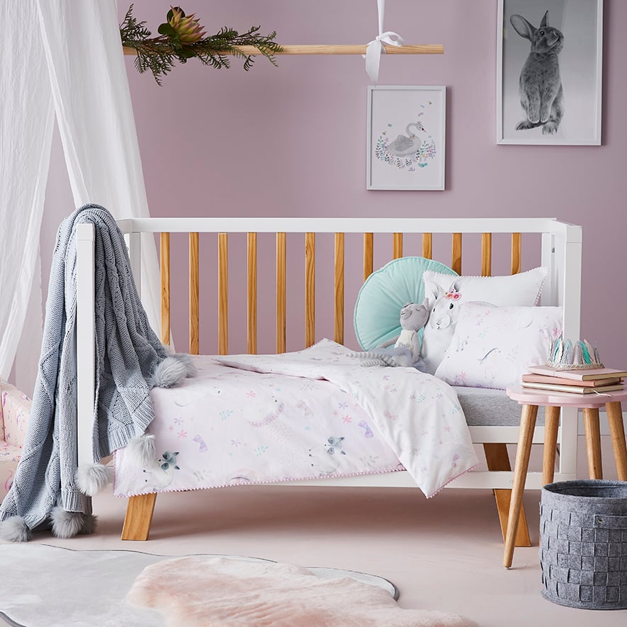 Animal Wonderland Cot Quilt Cover Set Multi Adairs