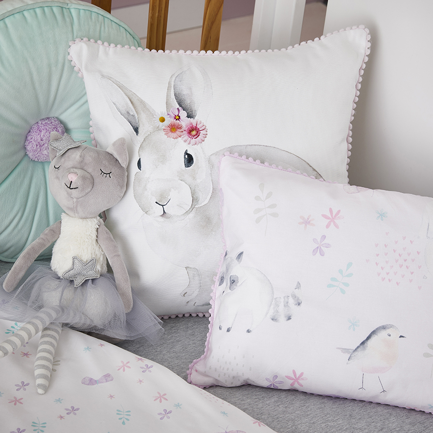 Animal Wonderland Cot Quilt Cover Set Multi Adairs