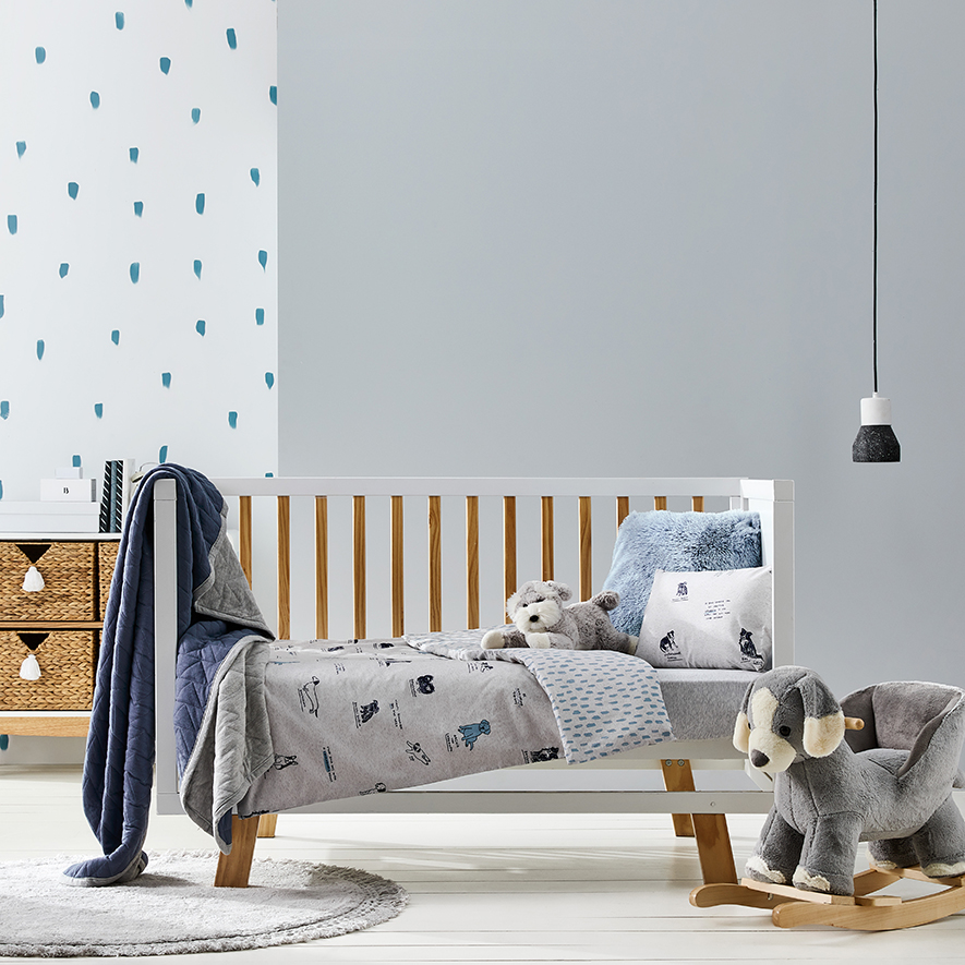 Adairs cot grey deals