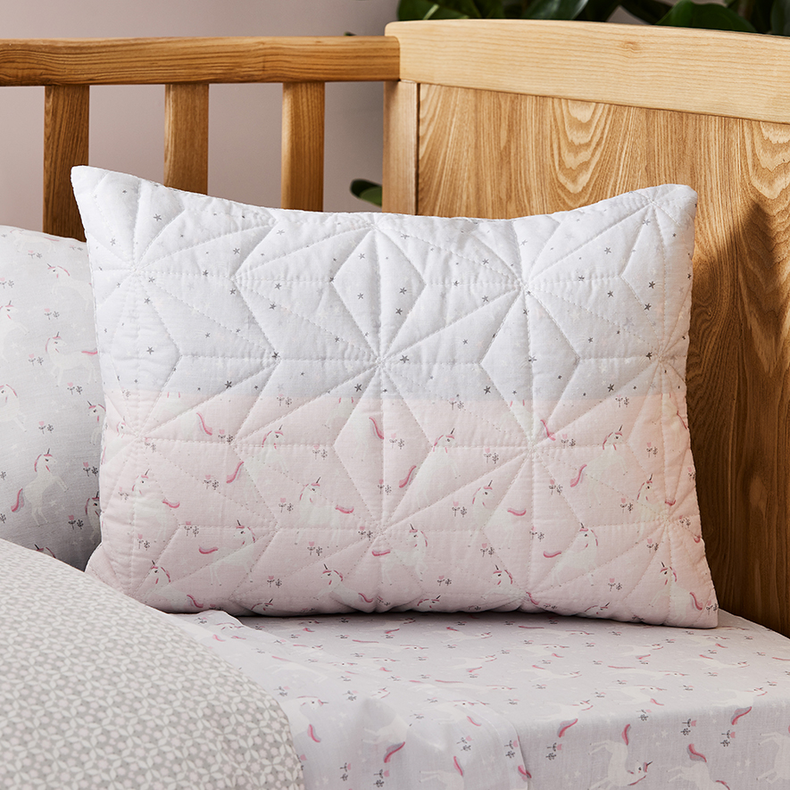 Luna Unicorn Quilted Cot Quilt Cover Set Adairs