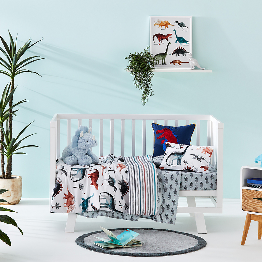 Dinosaur Park Cot Quilt Cover Set Adairs