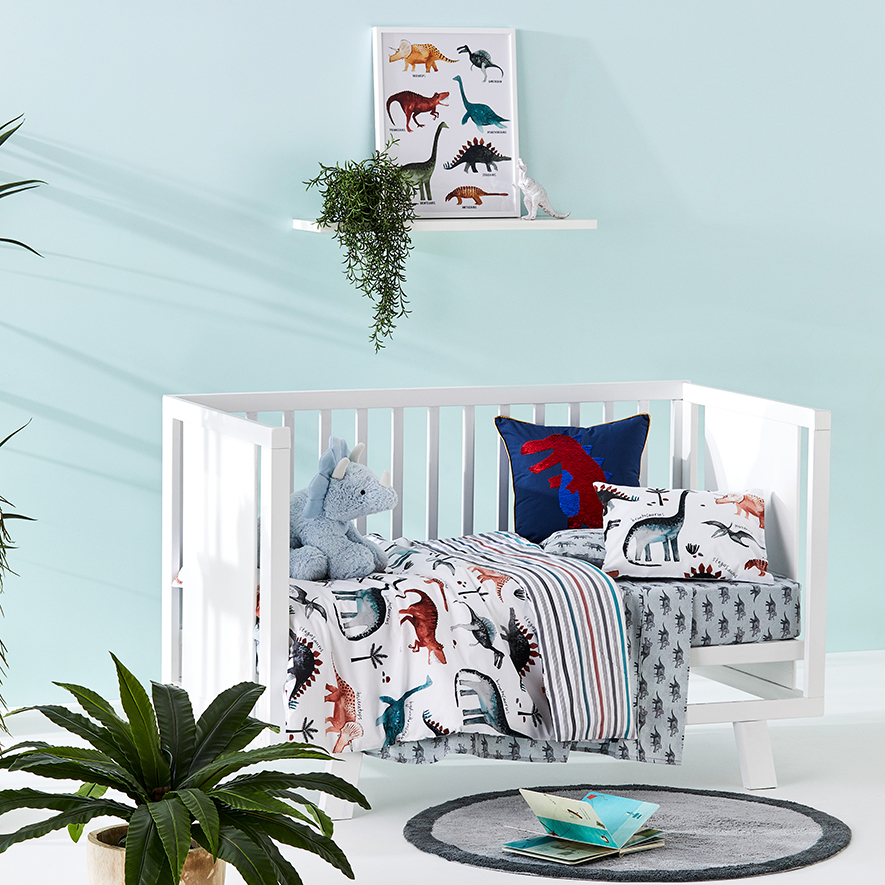 Dinosaur Park Cot Quilt Cover Set Adairs