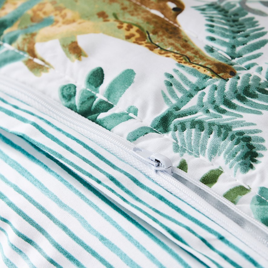 Down Under Adventures Quilted Eucalyptus Cot Quilt Cover Set Adairs