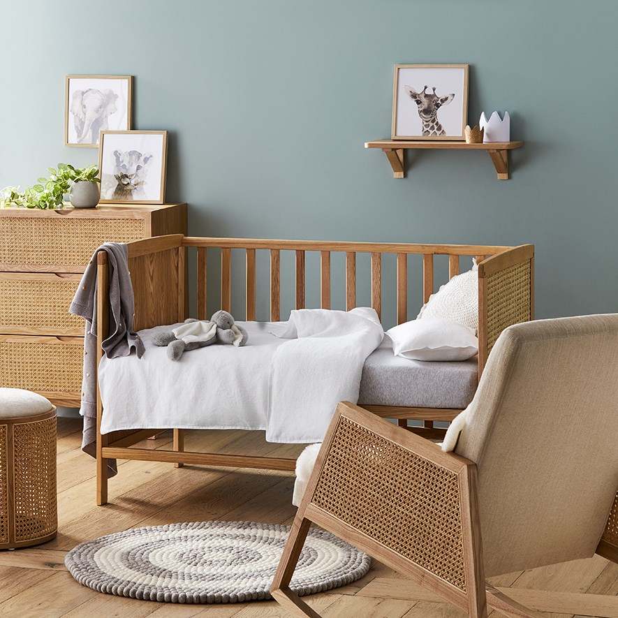 Vintage Washed Linen White Cot Quilt Cover Set Adairs