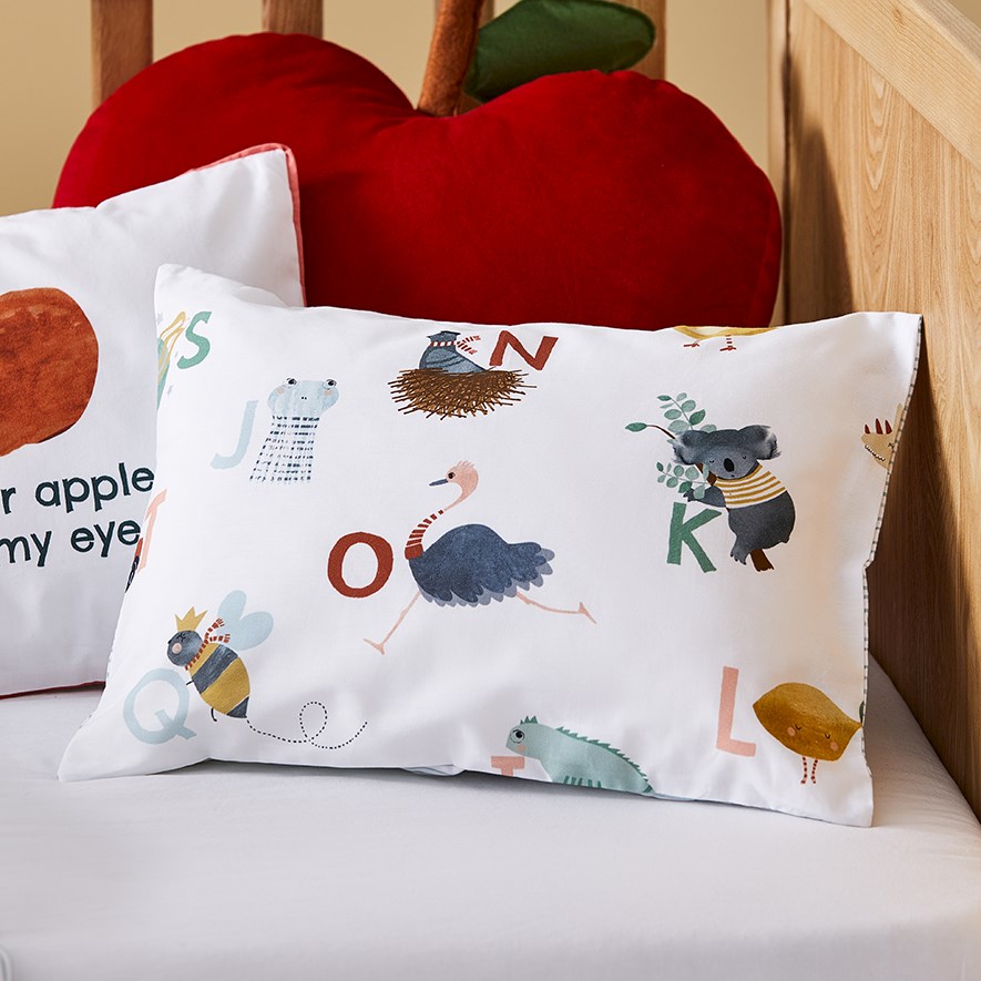 A is for Apple Organic Cotton Cot Quilt Cover Set Adairs