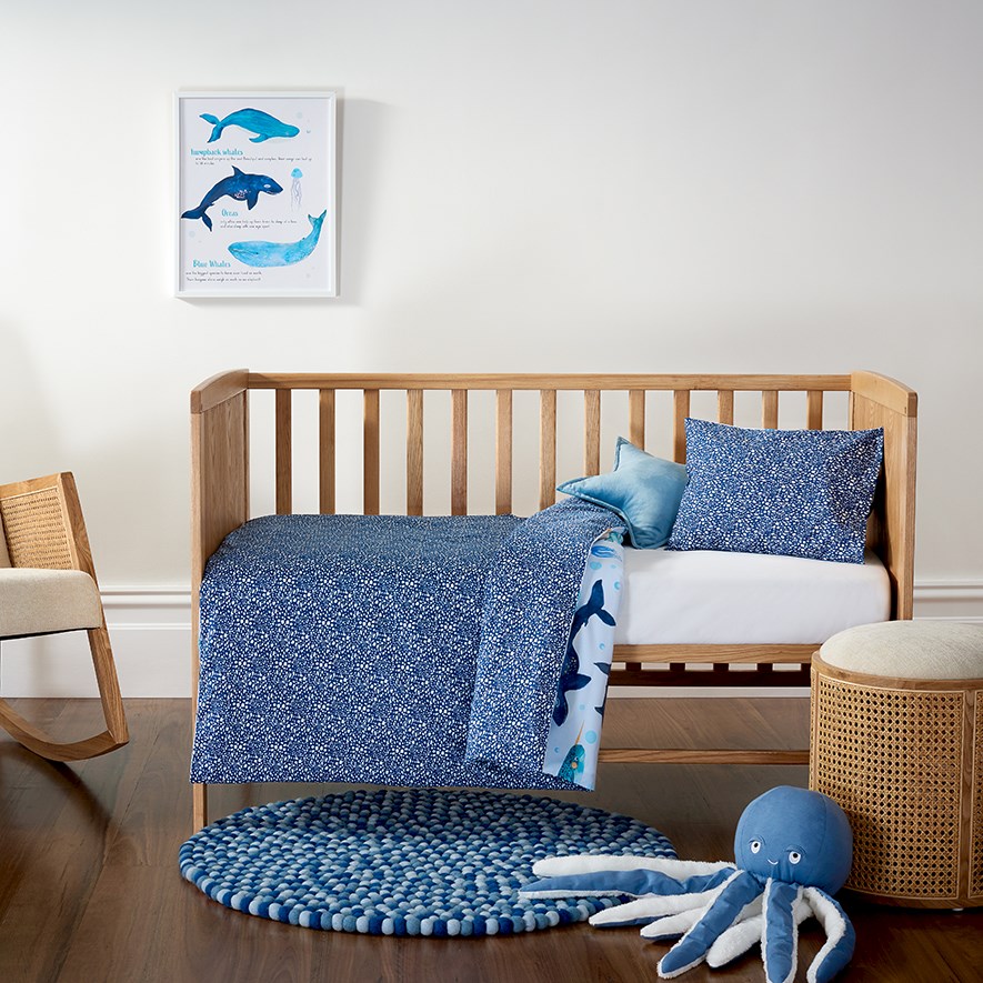 Sea Mates Stonewashed Cot Quilt Cover Set Adairs
