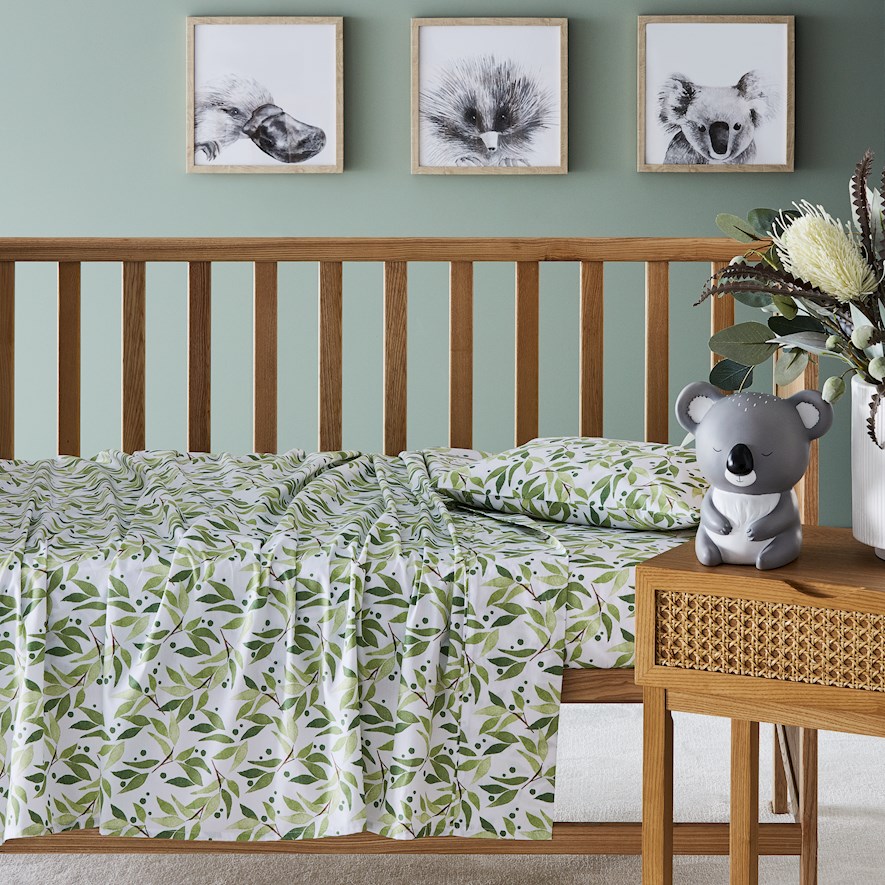 Gum Leaf Organic Cotton Multi Cot Sheet Set Adairs