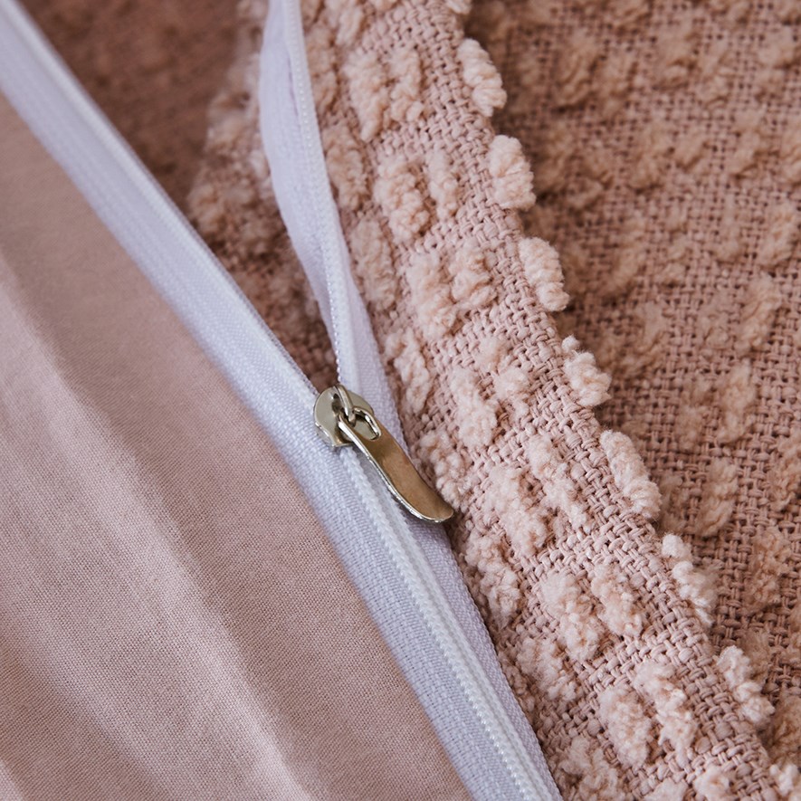 Byron Boucle Blush Cot Quilt Cover Set Adairs