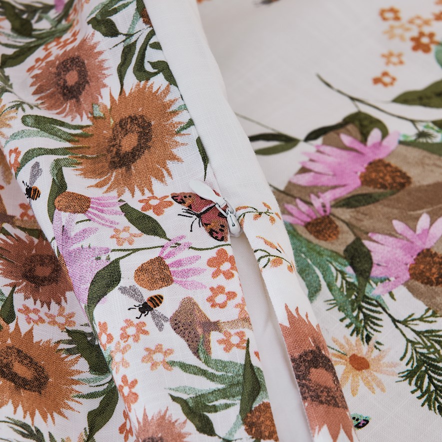 Bunny Garden White Cot Quilt Cover Set Adairs