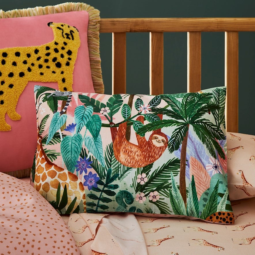Jessie Jungle Multi Cot Quilt Cover Set Adairs