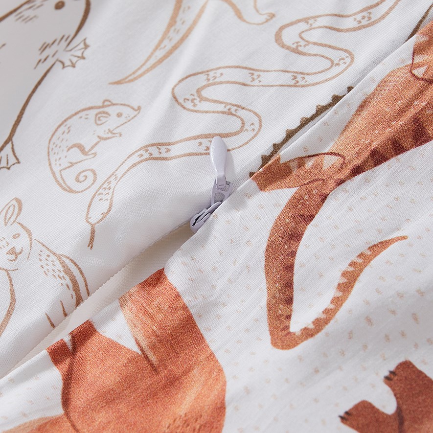 Australiana Animals Rust Cot Quilt Cover Set Adairs