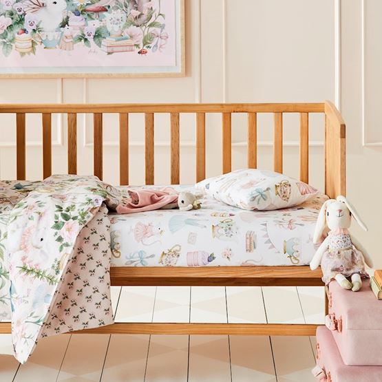 Fleur Harris Garden Party Fitted Pink Cot Fitted Sheet Set