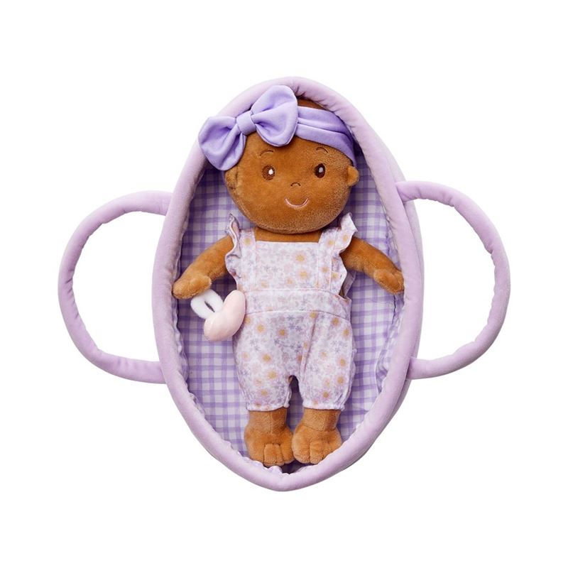 Snuggle Friends Lilac Flower Gingham Baby In Carrier