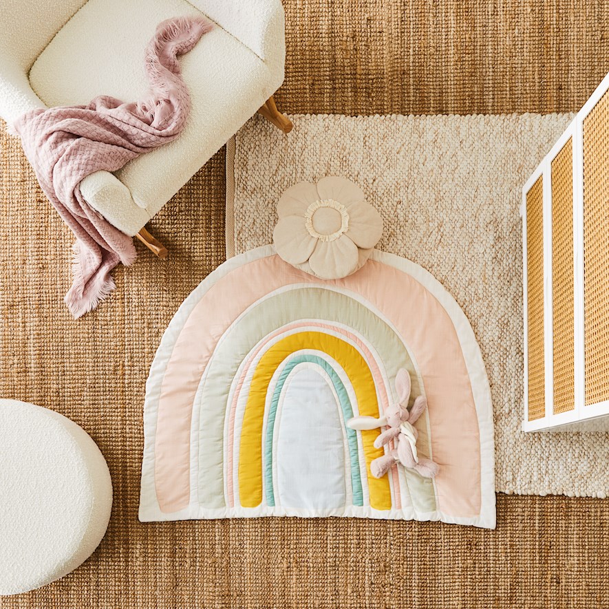 Adairs Kids Baby Blush Rainbow Play Mat Adairs