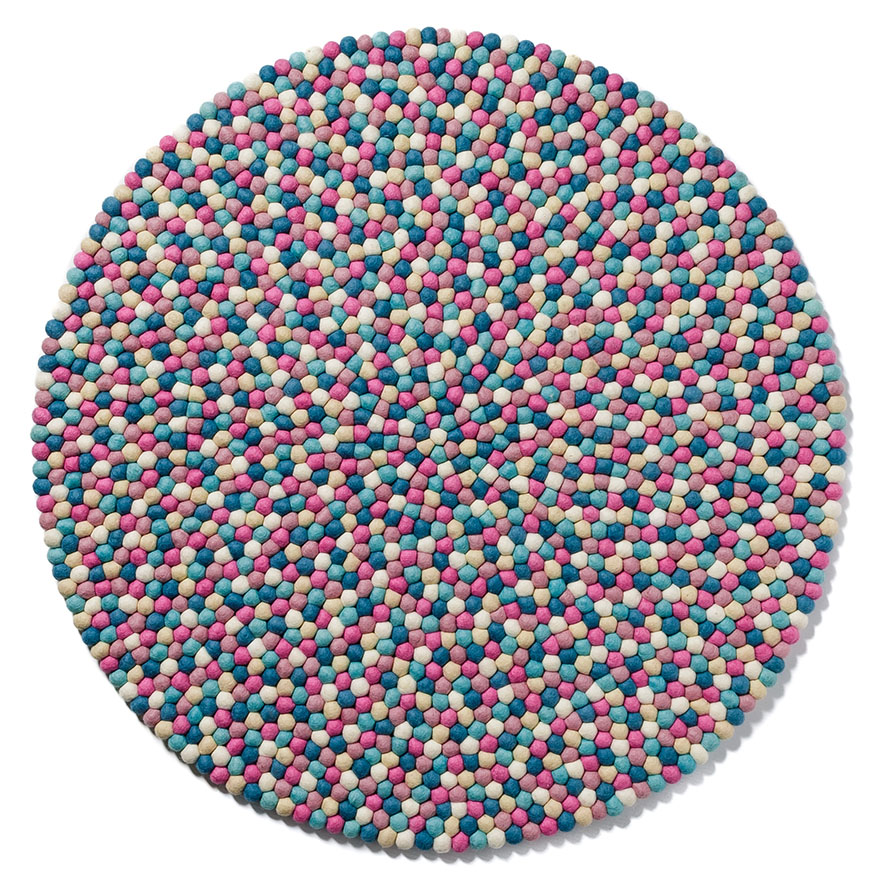 Freckle Rug 100cm Round Pink Pastels Adairs