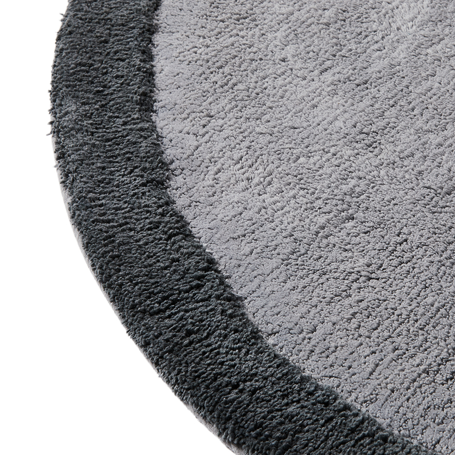 Reece Grey Round Rug | Adairs